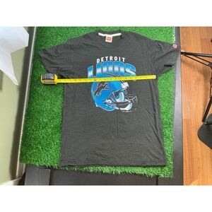 Homage Detroit Lions NFL Graphic T-Shirt Charcoal Heather Grey Mens Medium